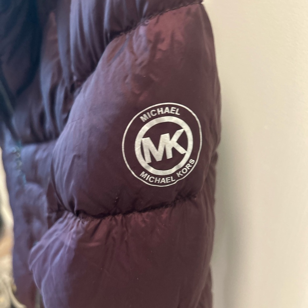 MICHAEL Kors Quilted Hooded packable Puffer Jacket - Plum - Picture 7 of 7